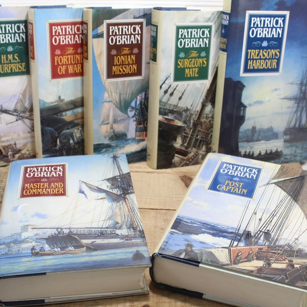 Patrick O'Brian, Series, Masters and Commanders, H.M.S. Surprise, Naval seaman stories, hardcover w/ Dustjackets, SOLD SEPARATE 1990 edition