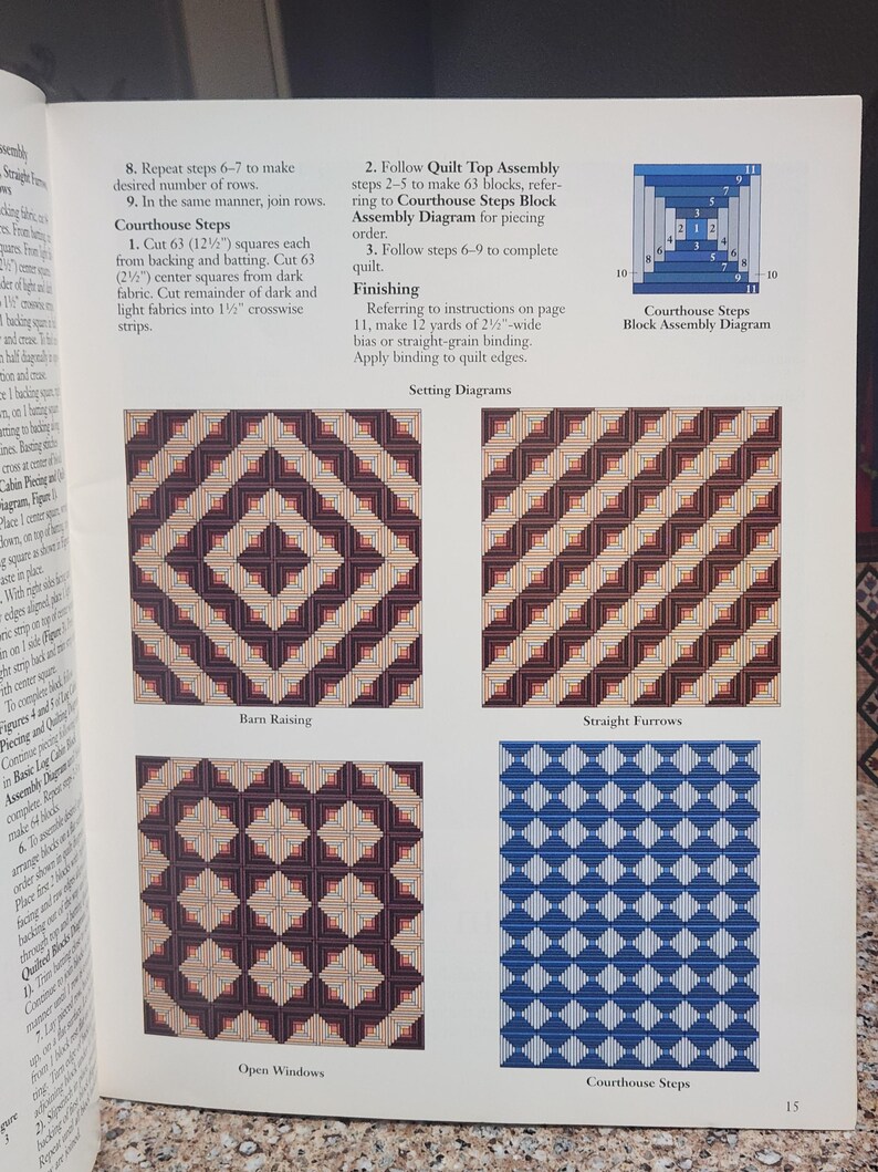 Quilting Pattern Books, SOLD AS A PAIR, Log Cabins (96) and Traditional ...