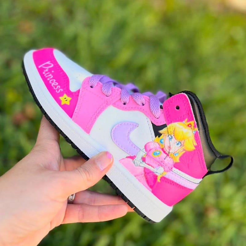 peach and pink jordans