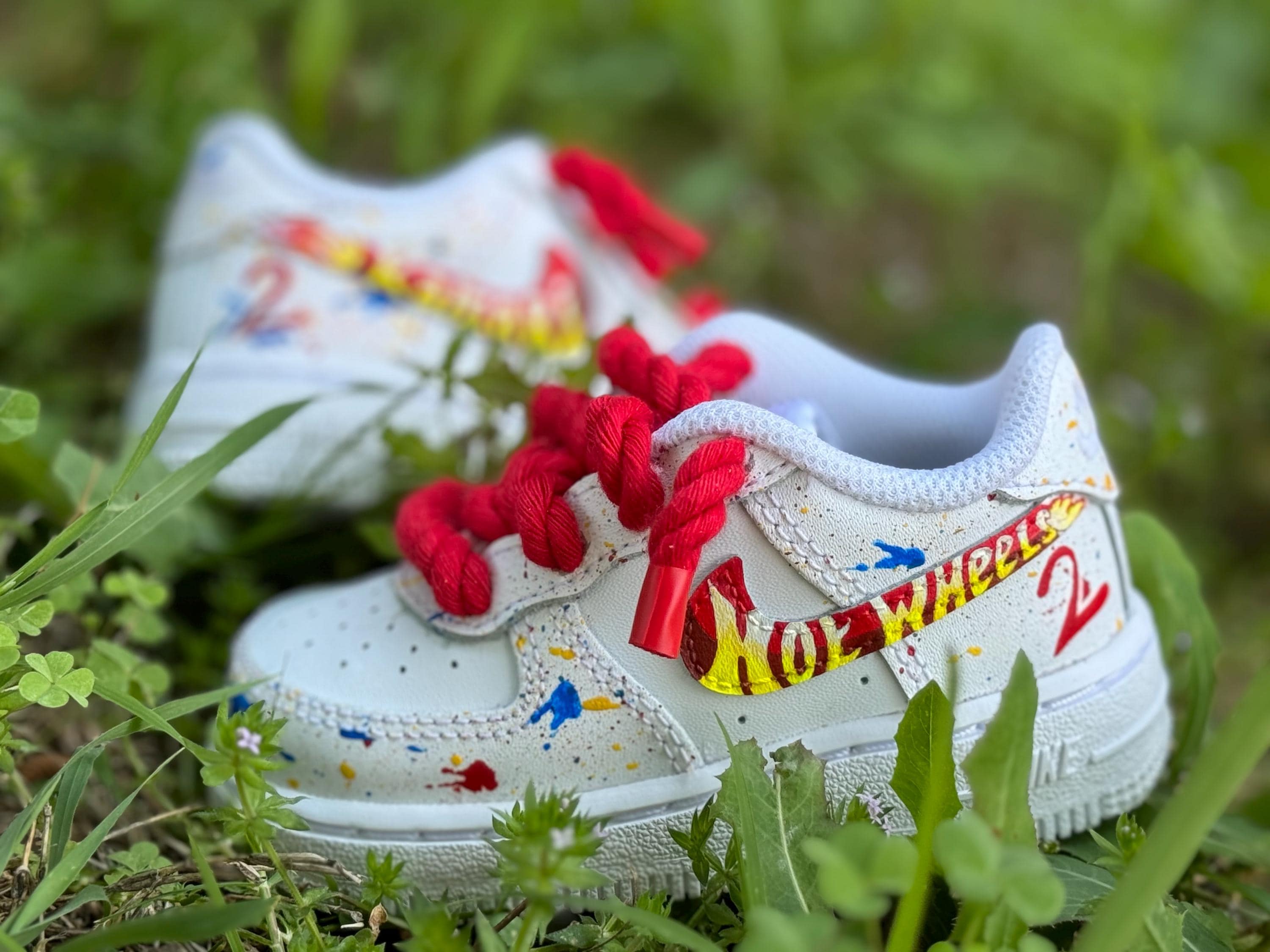 Lightning Mcqueen Painted Shoes