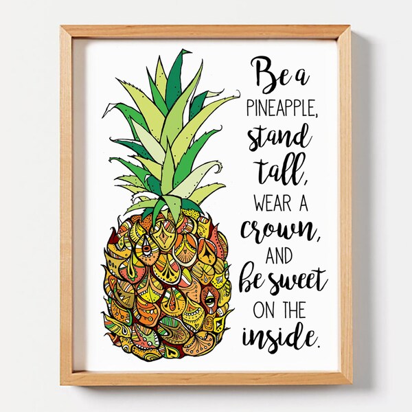 Seien Sie eine Ananas, Küchenkunst, Ananas, Obstkunst, tropischen, Aloha