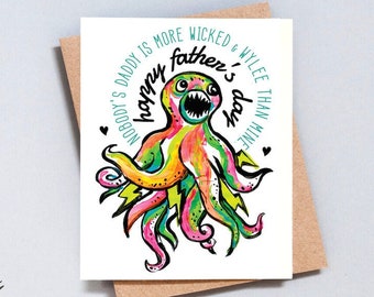 Dirty Heads, Fathers day card, shocktopus, wicked and wylee