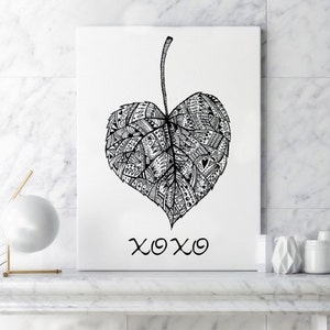 Beijos, citação de amor, apaixonar-se, natureza, folha, 8,5 x 11, 11 x 14 --OU-- 13x19 polegadas
