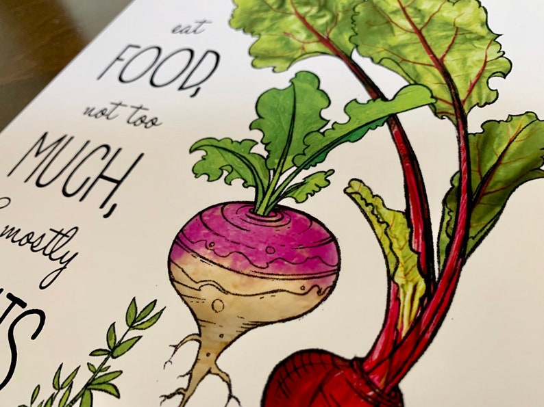 Kitchen Art Turnip the Beet Kitchen Decor Thyme to Turnip Etsy