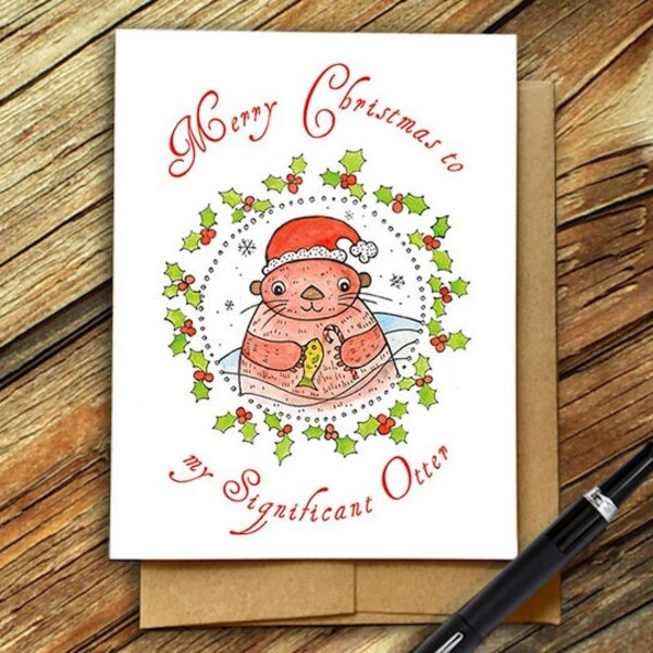 Love Christmas Card - Etsy