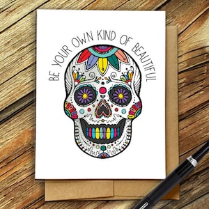 Zucker Schädel Karte, Tag der Toten, Dia de Los Muertos, werden Ihre eigene Art von schönen