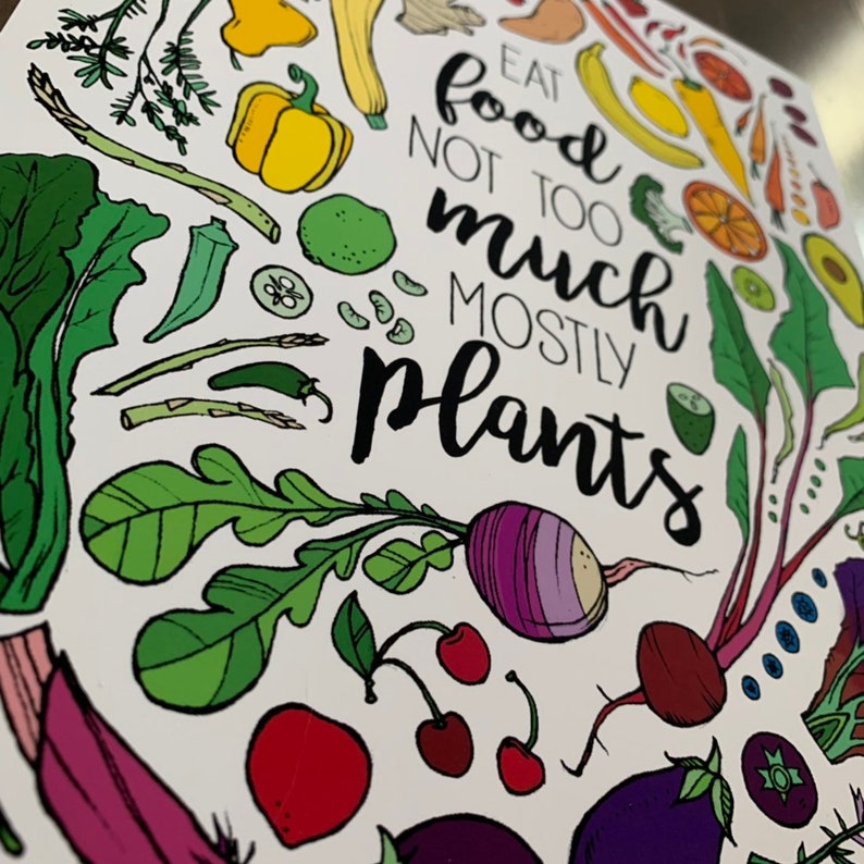 Eat Food Not Too Much Mostly Plants Michael Pollan Kitchen Etsy Hong Kong