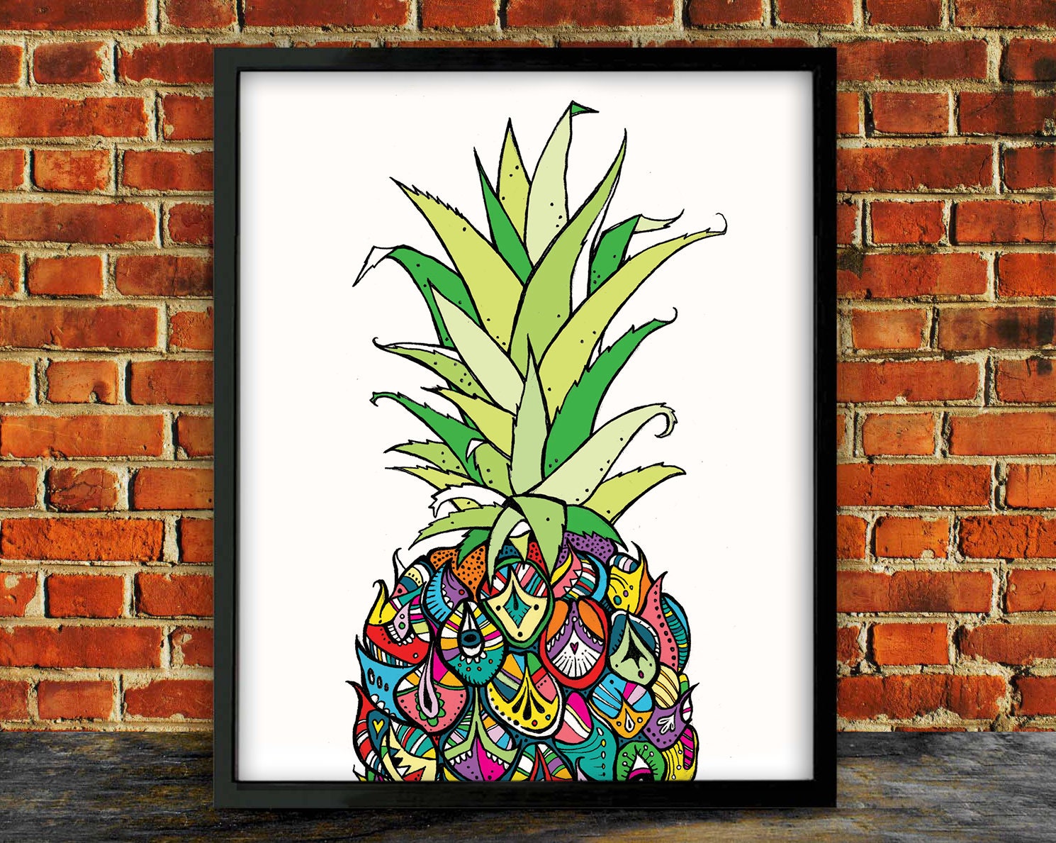 Pineapple Kitchen decor Be a pineapple Fruit art tropical 