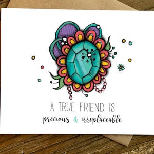 Best Friend Card, A True Friend, You&#39;re a Gem card