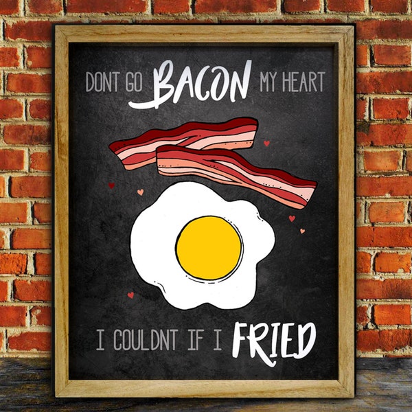 Don't Go Bacon My Heart Funny Coffee Mug - 15oz Novelty Breakfast Pun Mug | Microwave & Dishwasher Safe