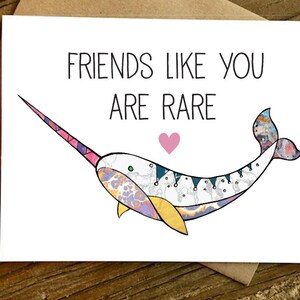 Freunde wie Sie sind selten, Narwhal Card, Bestie Card, Narwhal Geschenk
