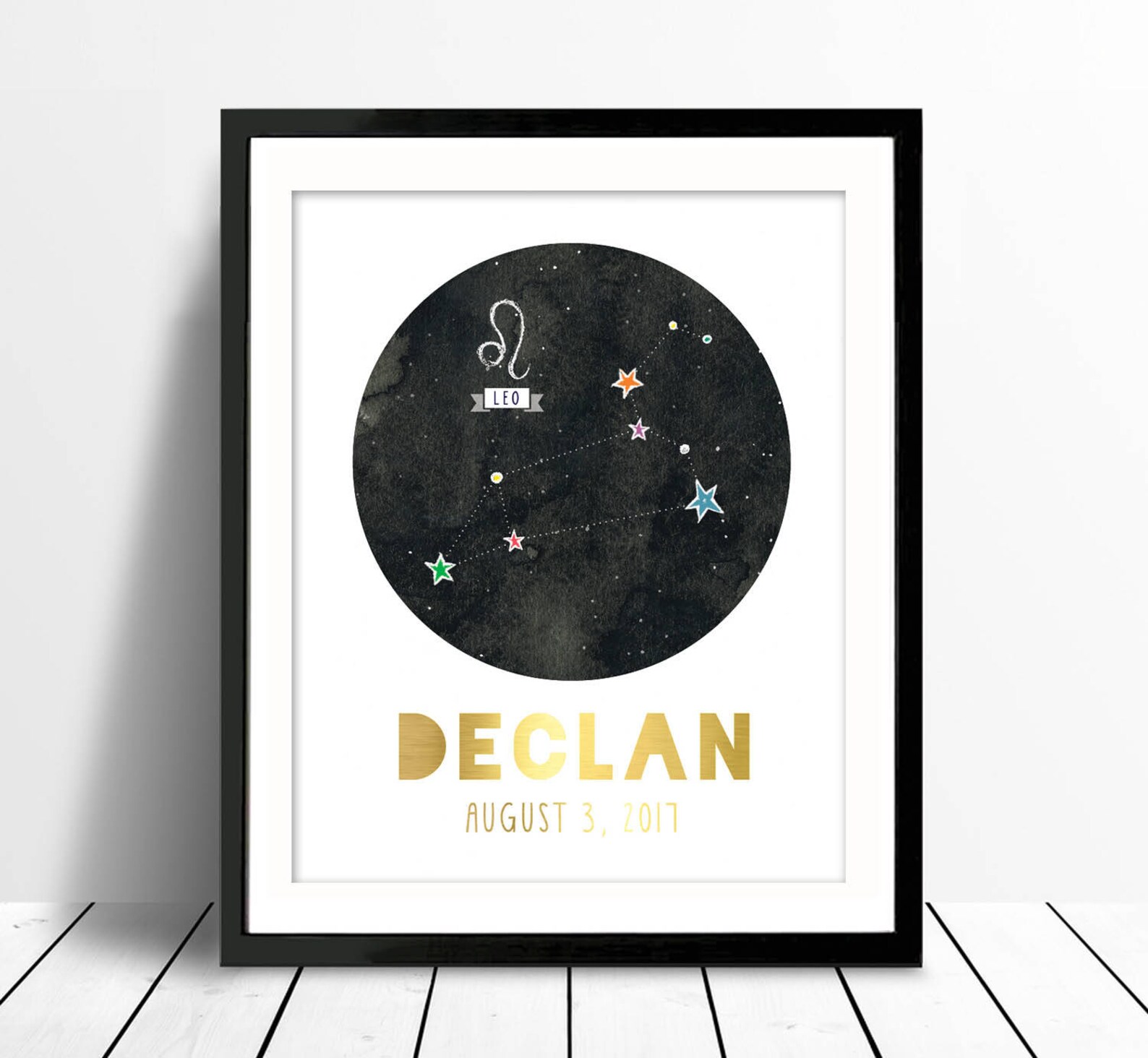 Zodiac Print Birthday Constellation Space Theme Room Zodiac - Etsy