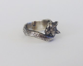 Cat Ring, Silver, Handmade