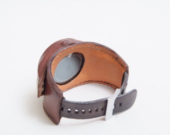 tactical smartwatch covers leather cover brown, black or than watch cover protect your watch from dirt and dust.