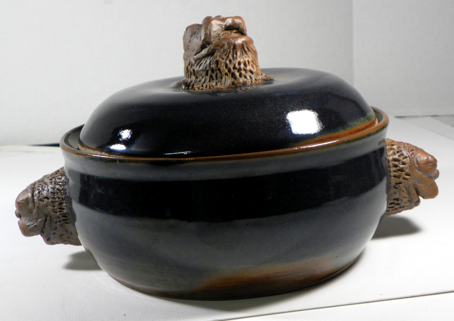 Casserole dish with Gargoyle handles Etsy