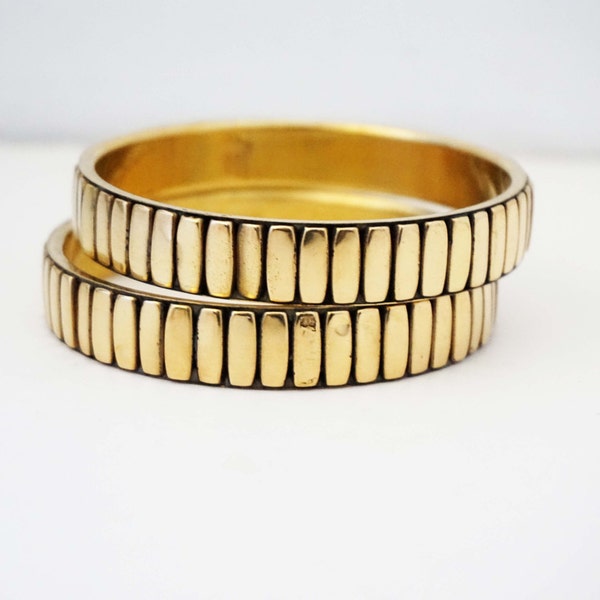 Gold and Black Bangle Bracelet