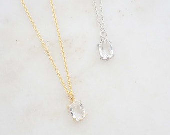 Crystal Gem Necklace | Bridesmaid Necklace | Wedding Jewelry | NCG34, NCS34