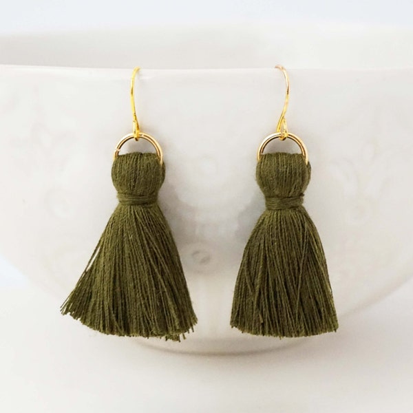 Olive Green Earrings Etsy