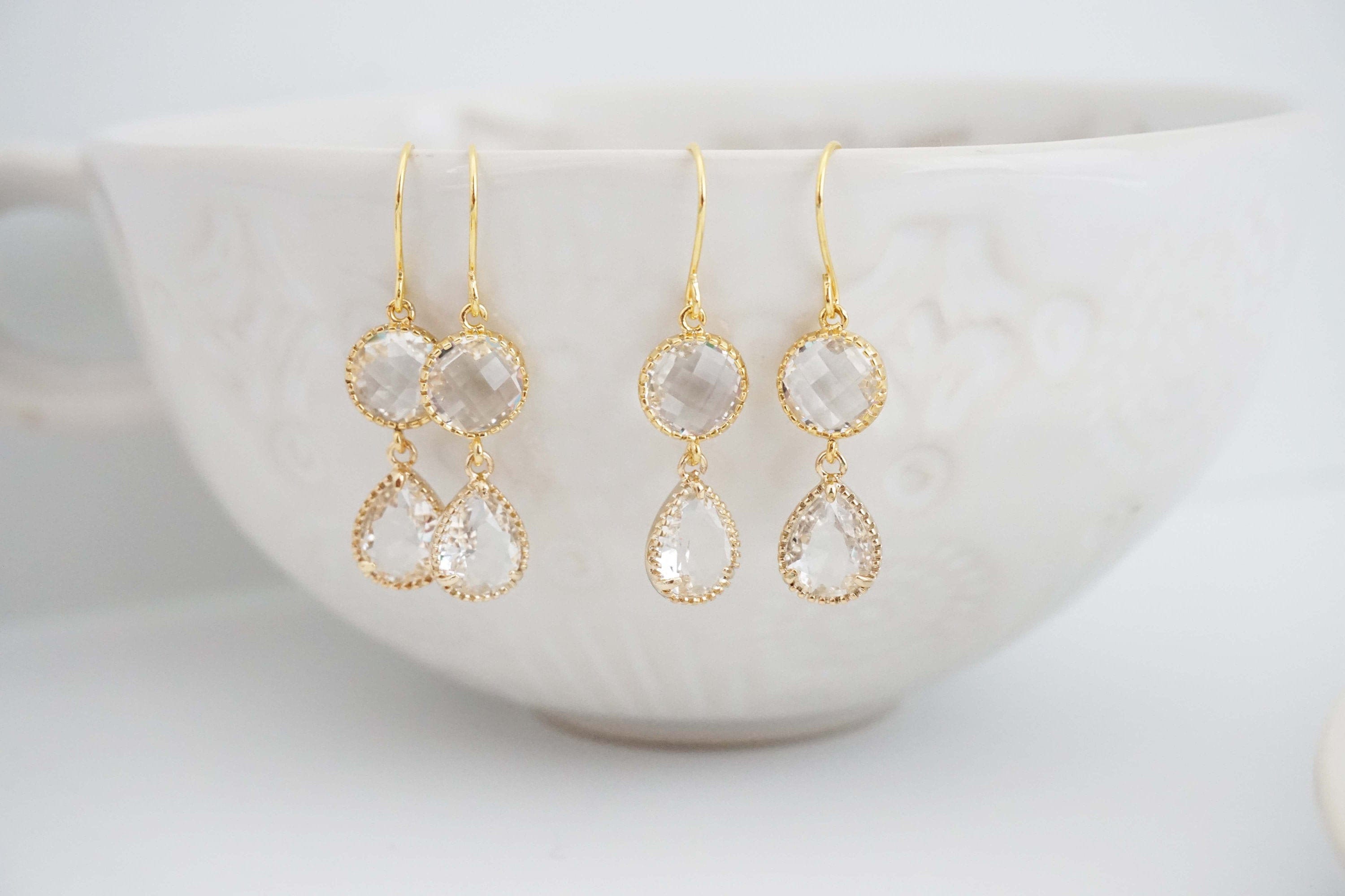CD 26S DOUBLE PEARL BEE CHARM DROP EARRINGS IN SILVER METAL 633180