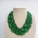 Emerald Green Faceted Gem Statement Necklace