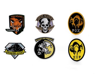 Diamond Dogs Outer Heaven Foxhound Fox XOF MSF Patches Iron On from Metal Gear Solid