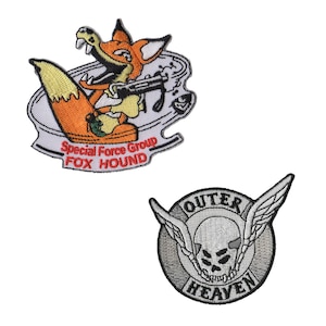 Foxhound Outer Heaven Patch Iron on Retro Version from Metal Gear 2