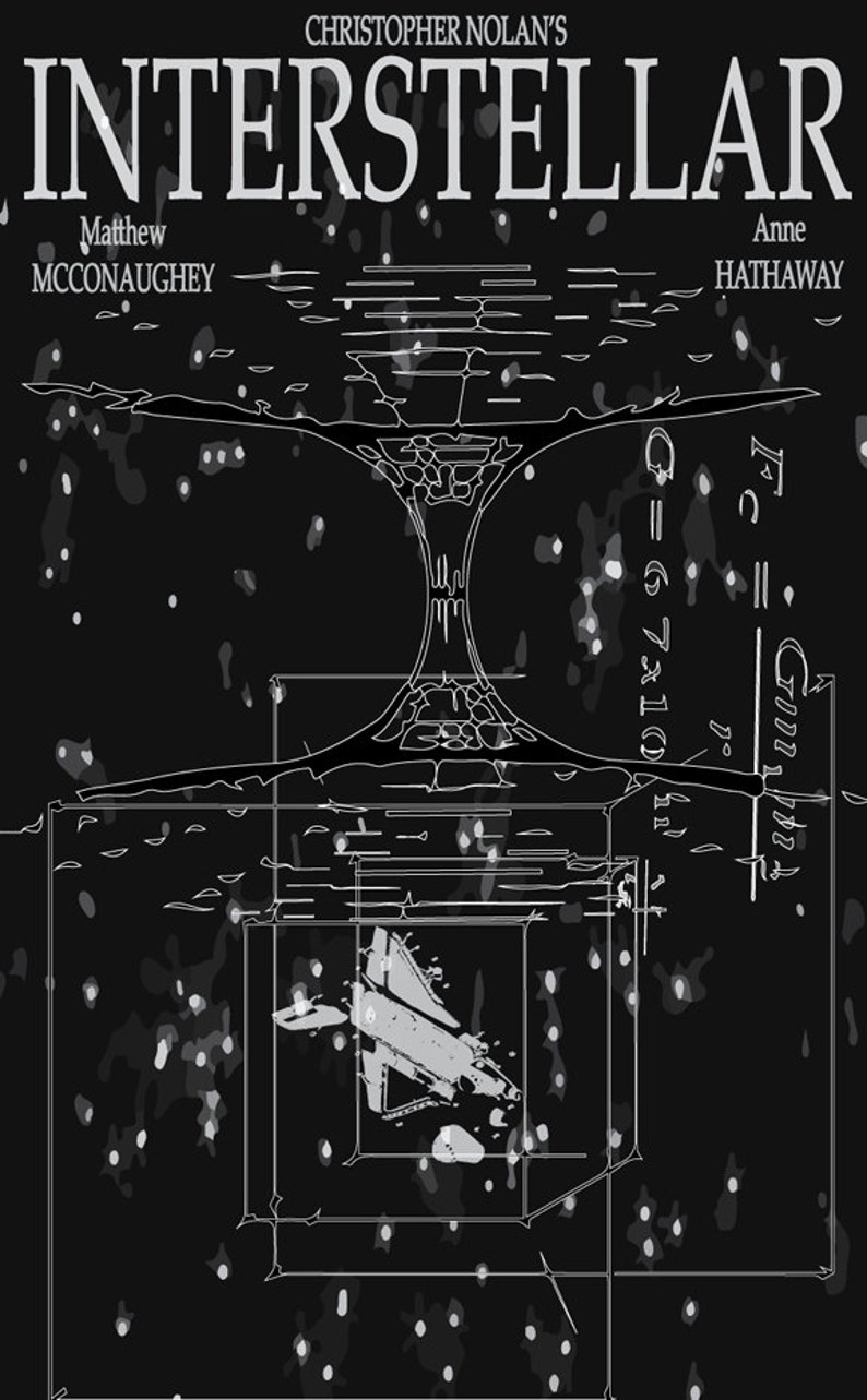 Interstellar Movie Poster Tesseract & Wormhole Illustration from ZanzibarLand image 2