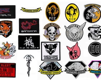 Parches termoadhesivos de Metal Gear Solid: Foxhound, Diamond Dogs, colección XOF