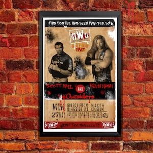 The Outsiders Scott Hall and Kevin Nash debut Monday Nitro May 27, 1996 Main Event Vintage Wrestling Poster from ZanzibarLand
