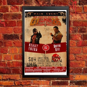 New Japan Pro Wrestling G1 Climax Poster Match Main Event Poster featuring Kenny Omega from ZanzibarLand