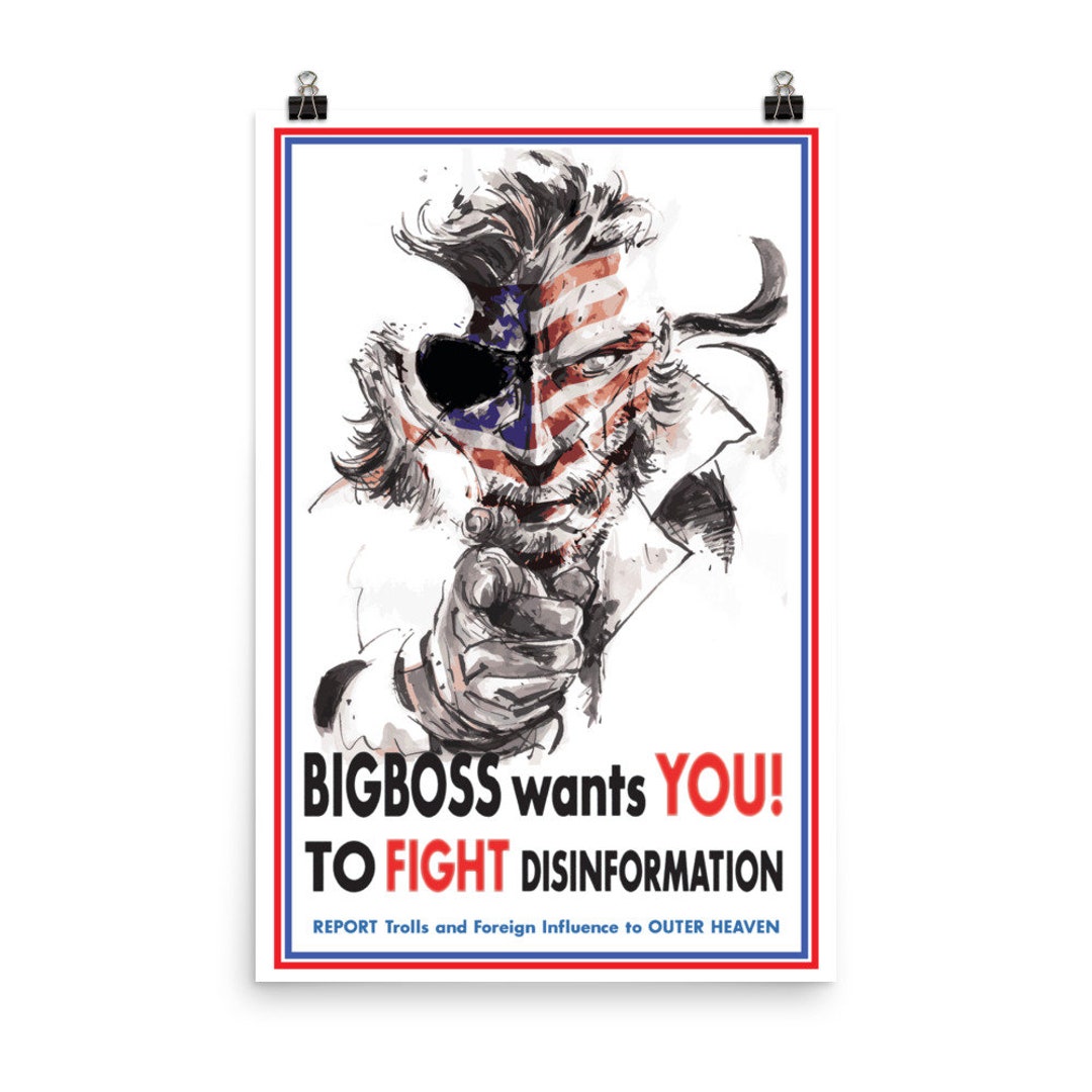 Metal Gear Solid Big Boss Wants You Poster - Etsy