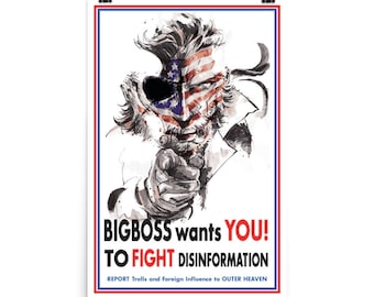Metal Gear Solid Big Boss Wants You Poster - Etsy