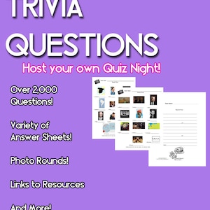Trivia-vragen Organiseer je eigen trivia-avond met duizenden vragen, antwoordbladen en meer van ZanzibarLand