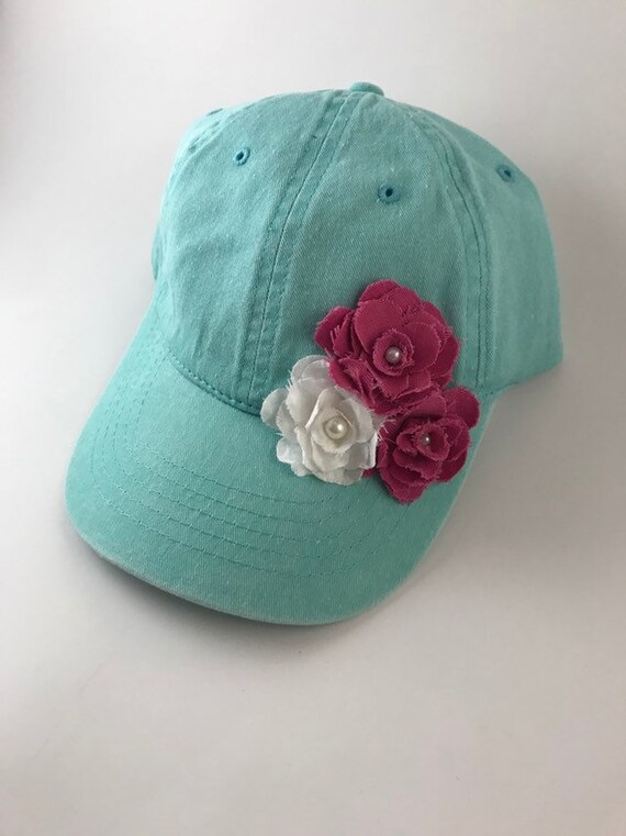 teal colored baseball hats