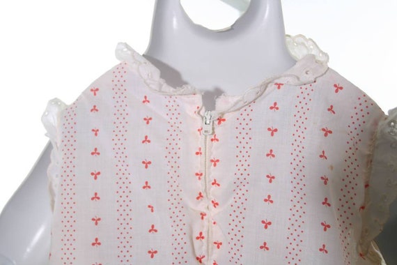 70s baby dress white and red - image 5