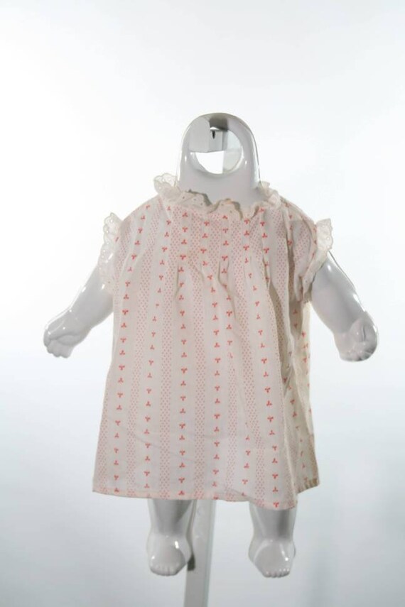 70s baby dress white and red - image 3