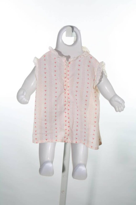 70s baby dress white and red - image 7