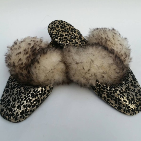 Midcentury Boudoir Slippers Sexy Bedroom Shoes Size 6