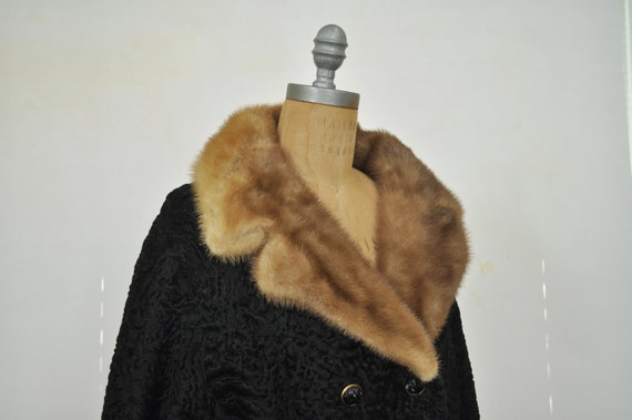 1950s Elsa Schiaparelli Astrakhan Lamb Wool Coat … - image 9