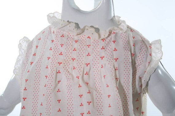 70s baby dress white and red - image 2