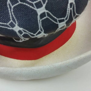 Vintage Elsa Schiaparelli Hat Red White Blue image 4