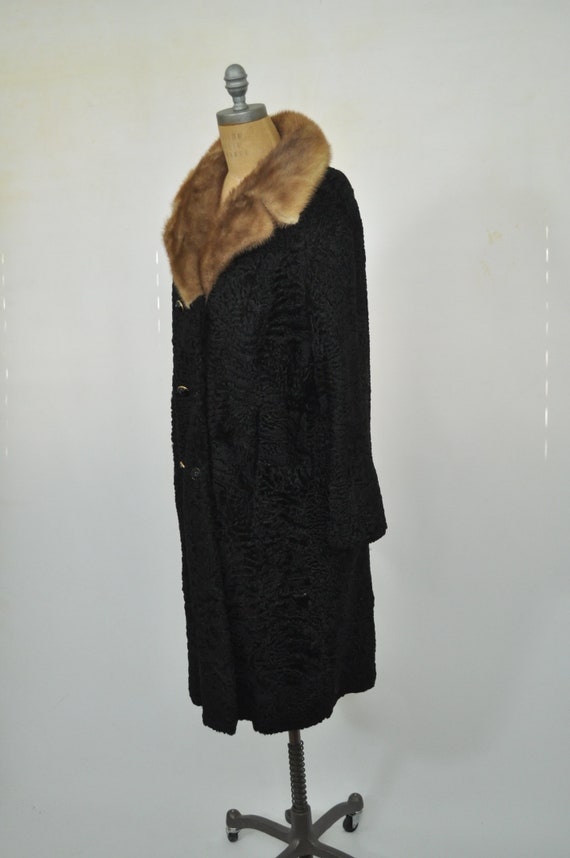 1950s Elsa Schiaparelli Astrakhan Lamb Wool Coat … - image 10