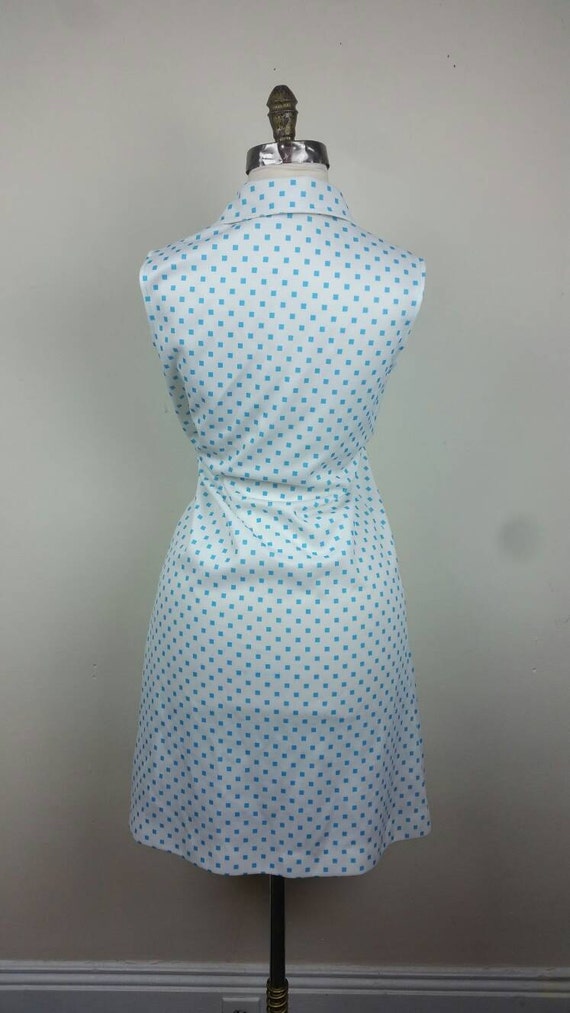 60s Mod Dress Sleeveless Geometric Scooter M - image 3