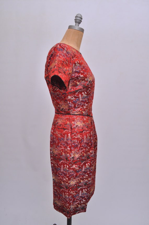 1950s Asian Wiggle Dress Cheongsam Small/Medium - image 6