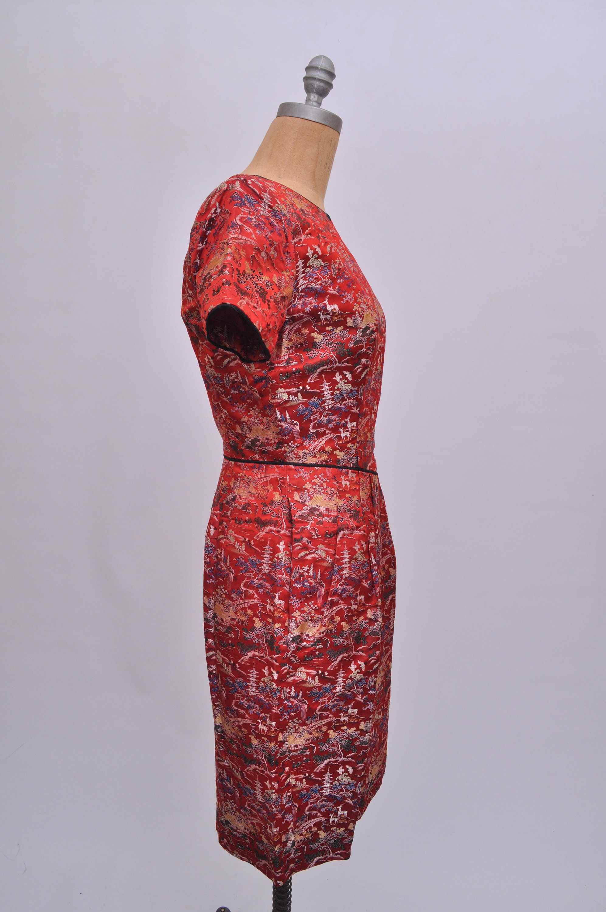 1950s Asian Wiggle Dress Cheongsam Small/medium - Etsy
