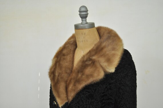 1950s Elsa Schiaparelli Astrakhan Lamb Wool Coat … - image 7