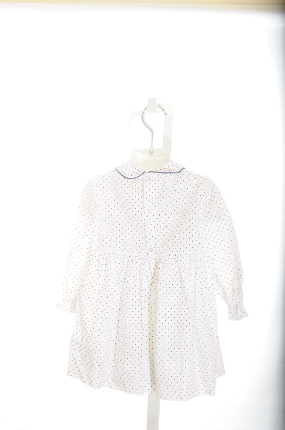 60s 70s Polly Flinders Hand Smocked Girls White P… - image 10