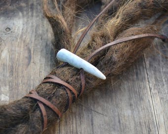 Leather hair wrap, leather hair corset, dread corset, hair accessory, hair lace, viking jewelry, viking hair accessory, hair accessory, boho