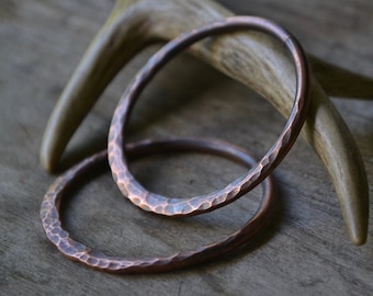 Hoops for tunnels, gauged hoops, 8 gauge hoops, 8 gauge earrings, copper hoops, hoops for stretched ears, basic gauged hoops, gauged hoops