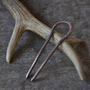 Haarnadel Kupfer, Haargabel, gedrehte Haarnadel, wikinger Haarnadel, Kupfer Pin, Kupfer Haargabel, Torc Pin, Haarstab, Kupfer Haarstab, Viking